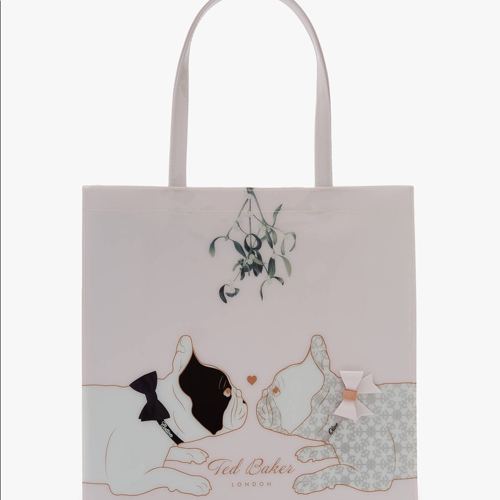 Ted Baker Pupcon French BulldogTote Bag Pink Vinyl